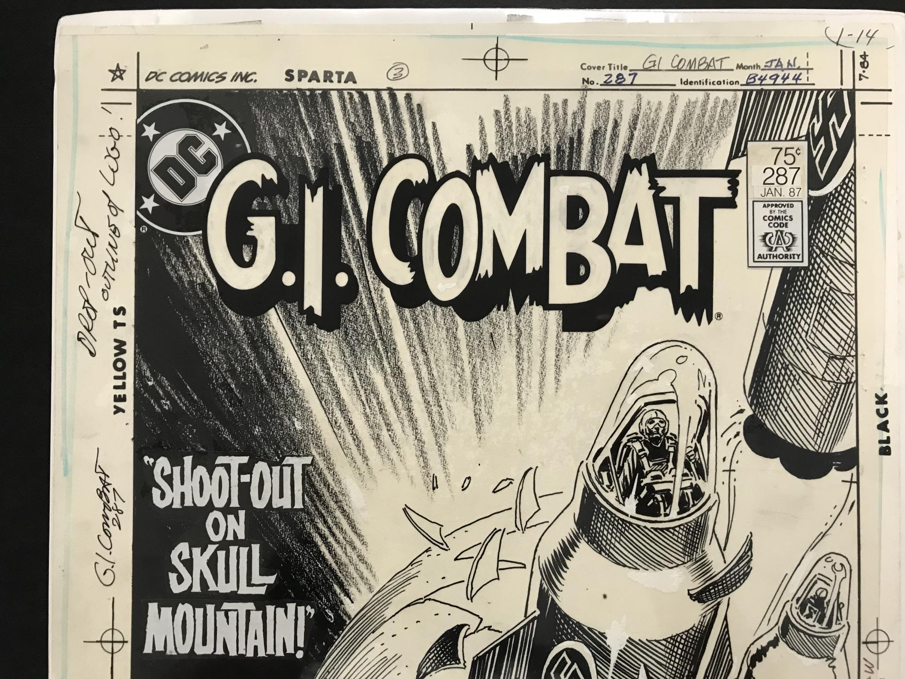 Joe Kubert. G. I. Combat #287 Original Cover.