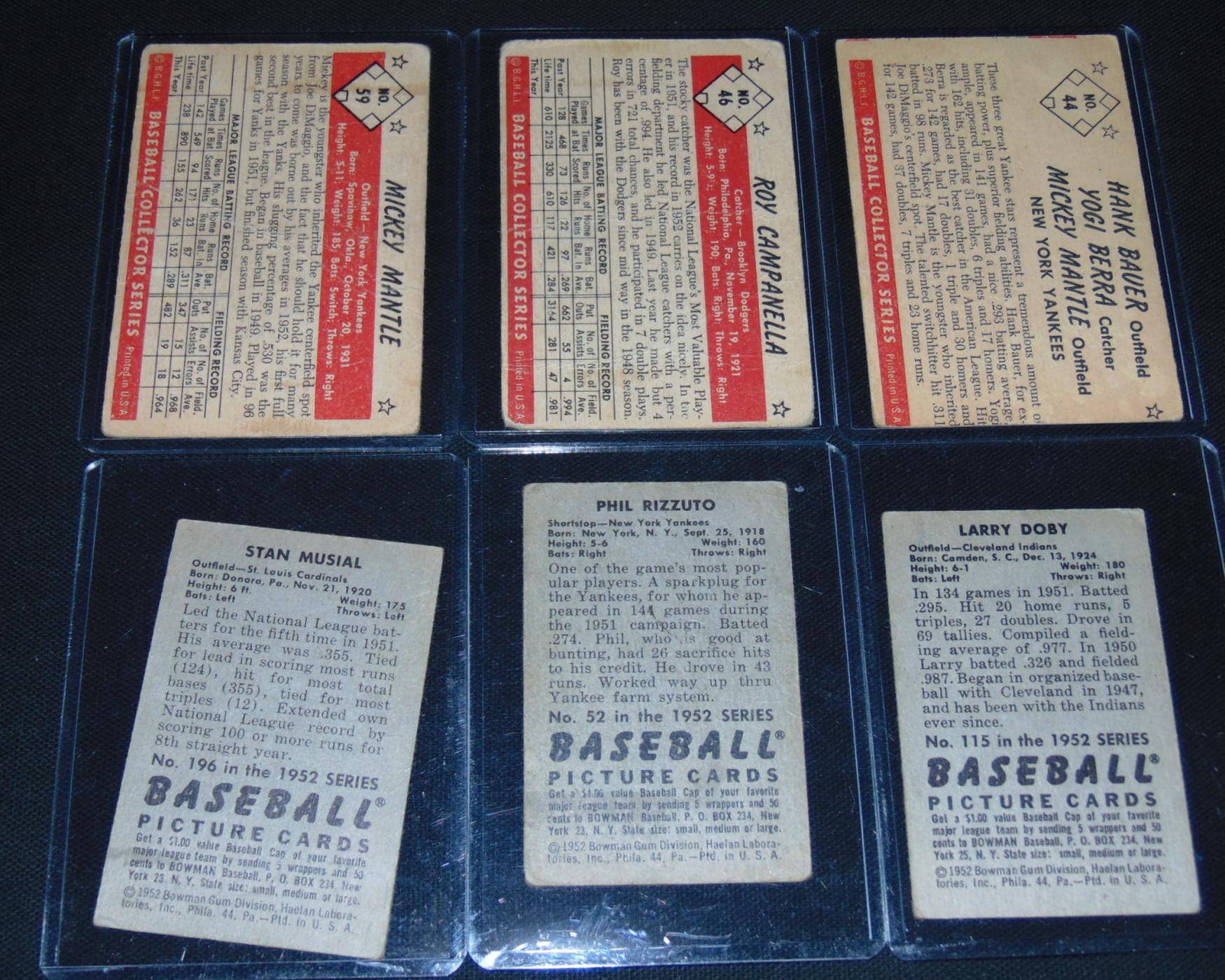 1950's Bowman Baseball Card Lot.