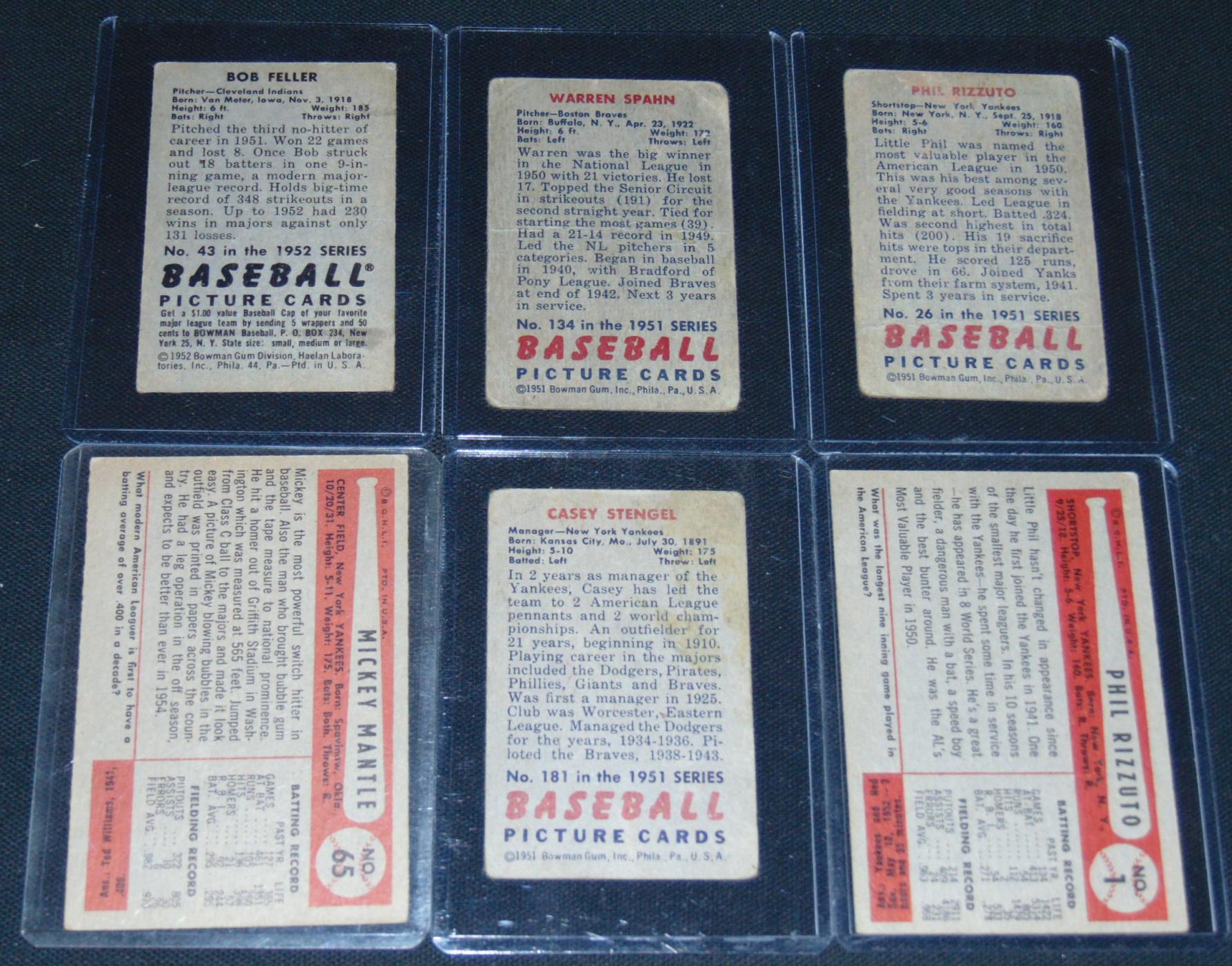 1950's Bowman Baseball Card Lot.