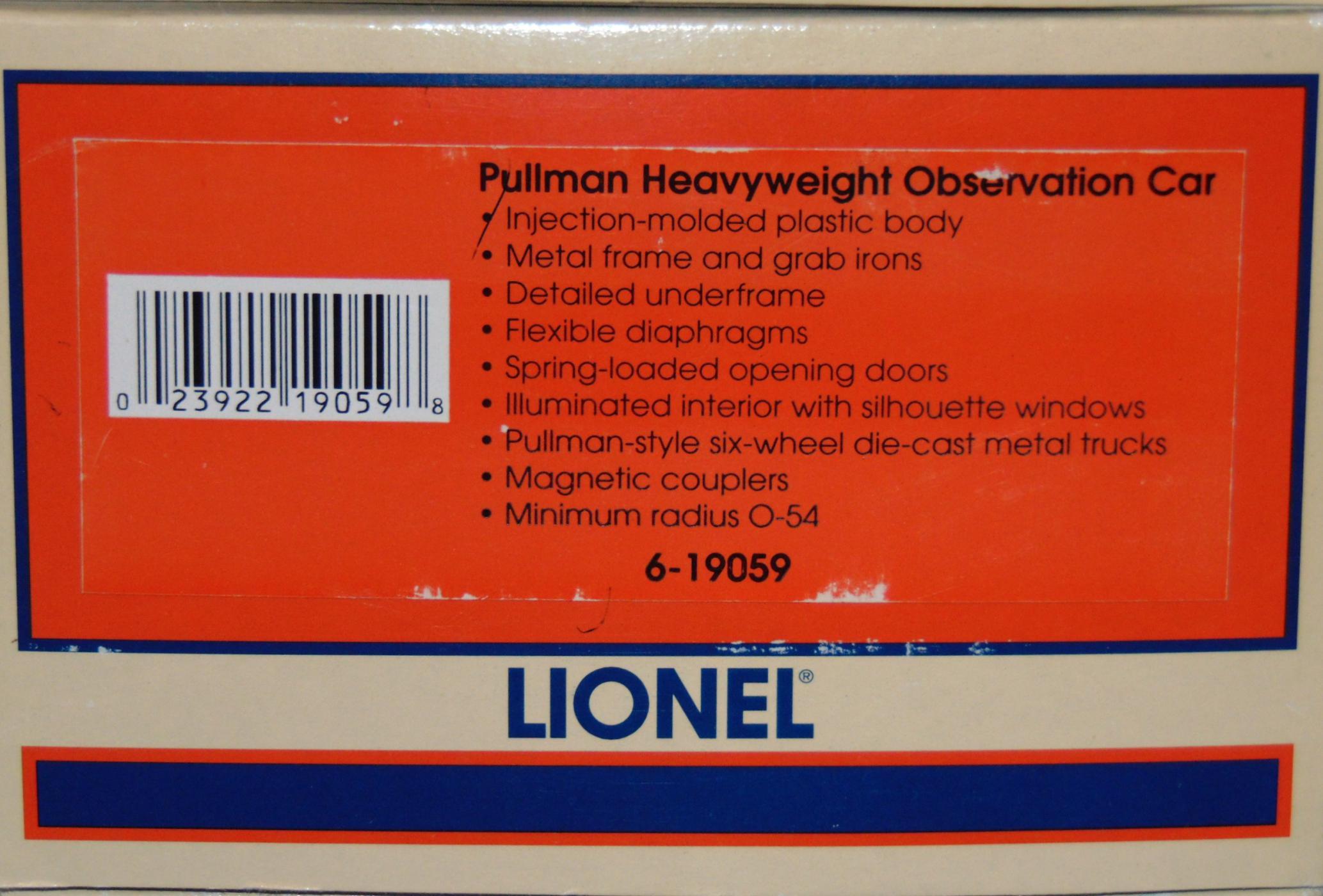 (4) Lionel Pullman Heavyweight Pass Cars