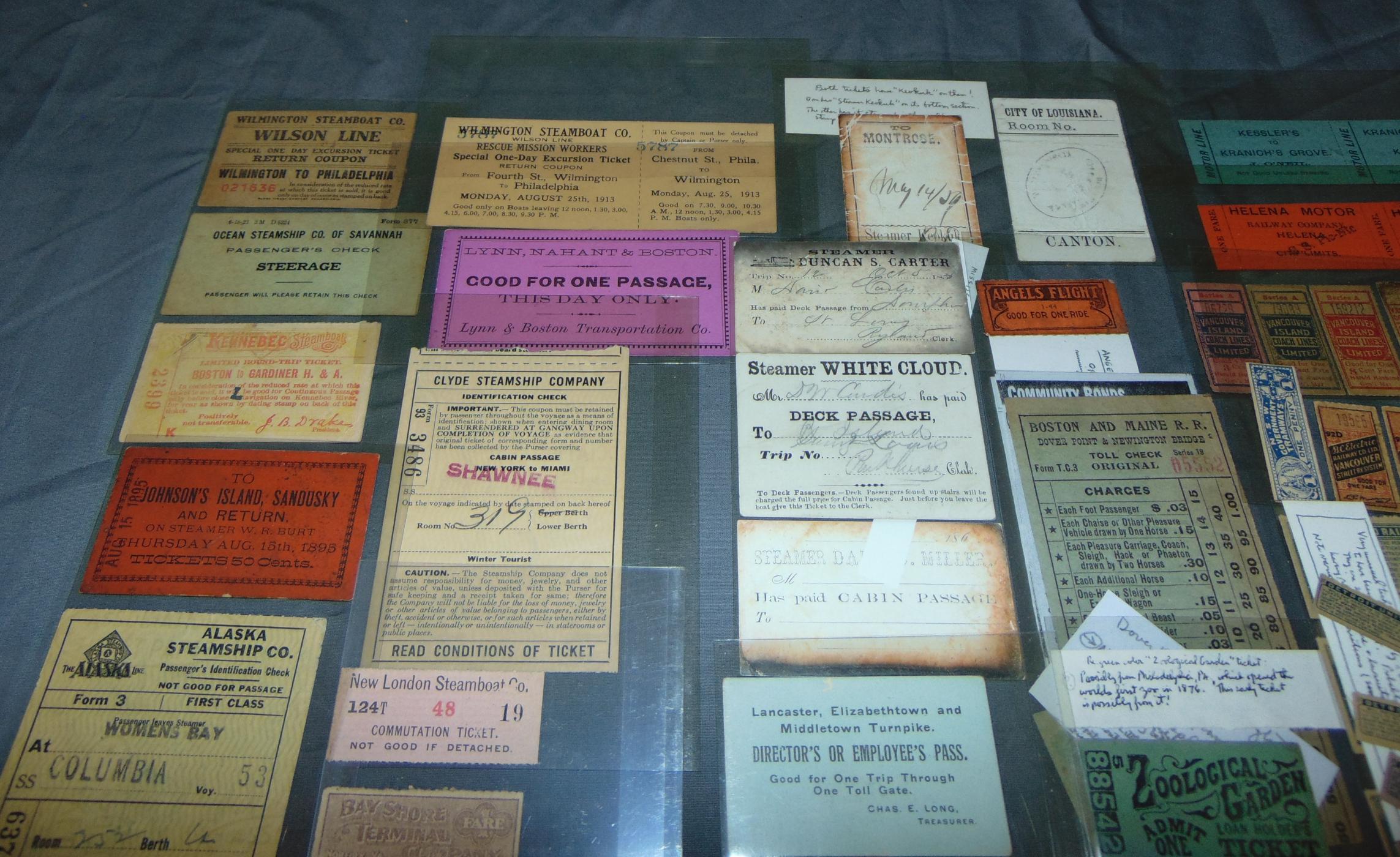 Lot of Transportation Tickets.