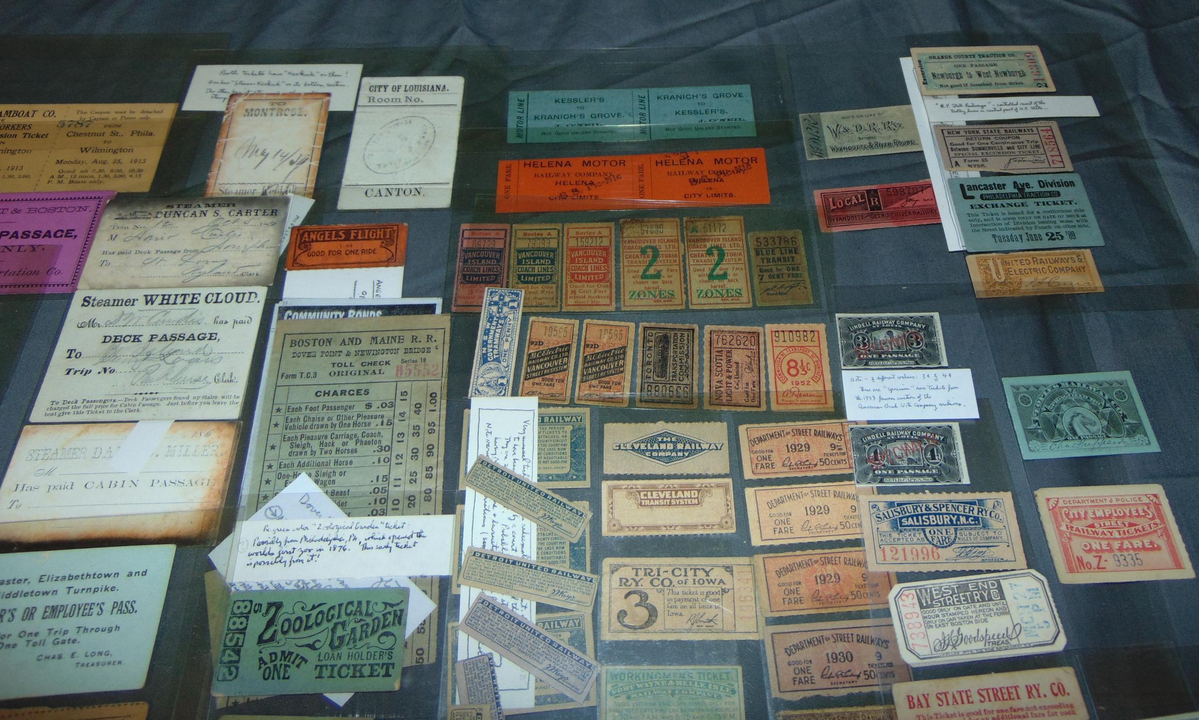 Lot of Transportation Tickets.