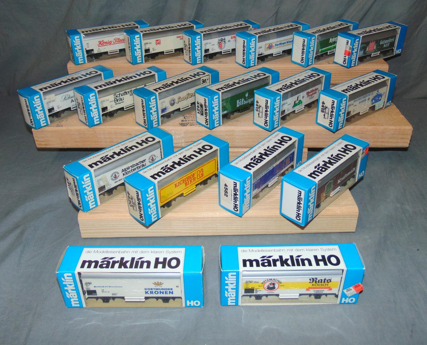 18 Boxed Marklin HO Beer Reefers