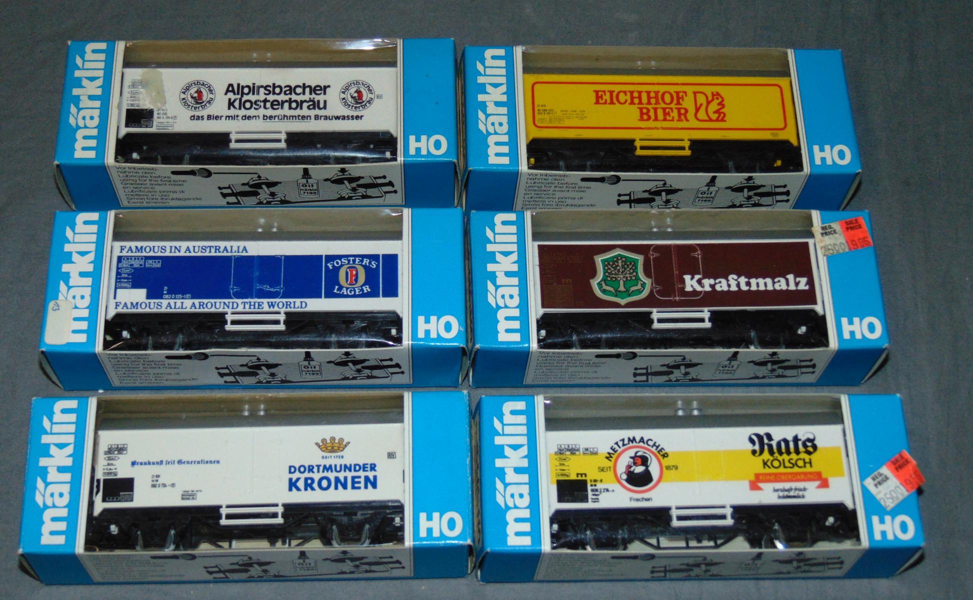 18 Boxed Marklin HO Beer Reefers