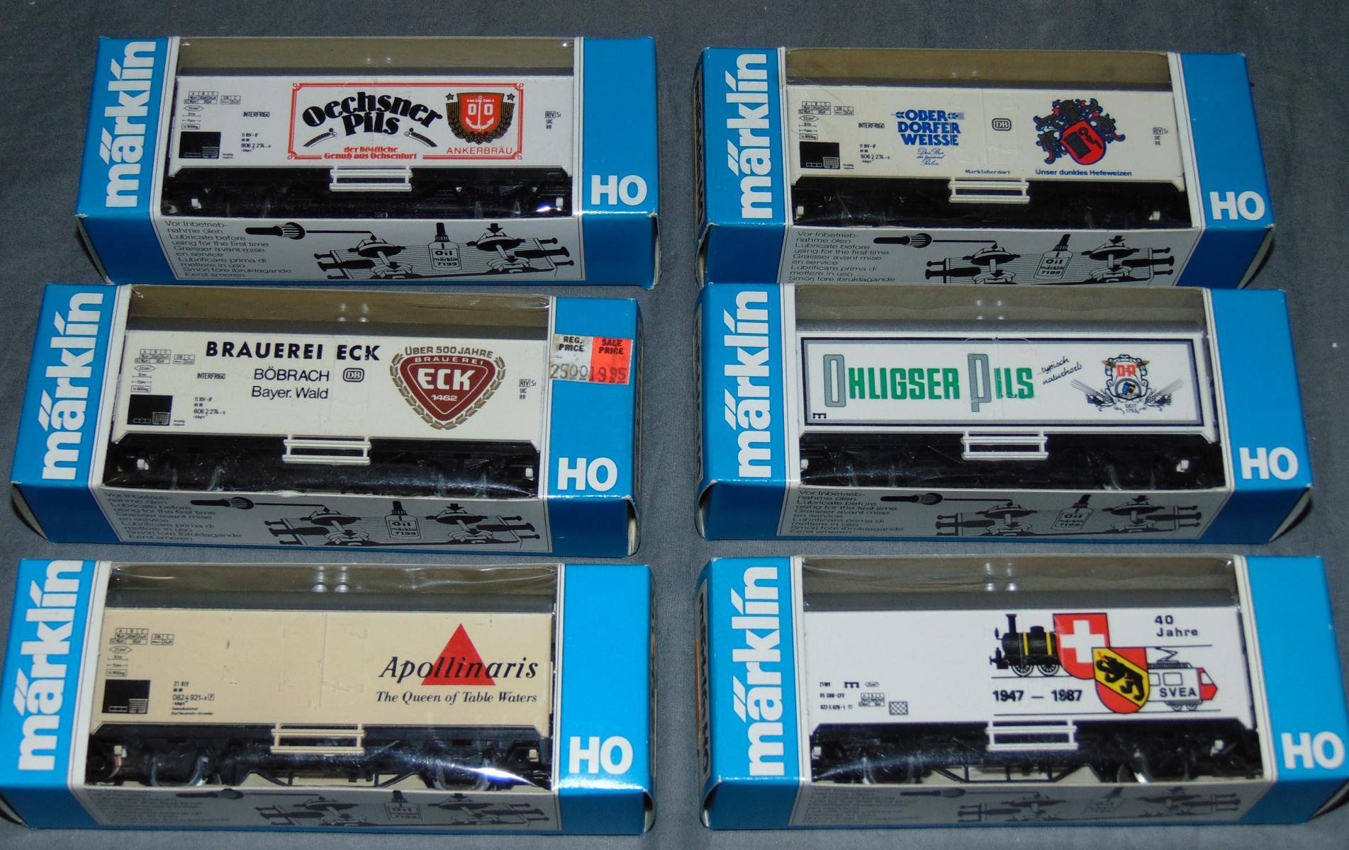 18 Boxed Marklin HO Beer Reefers