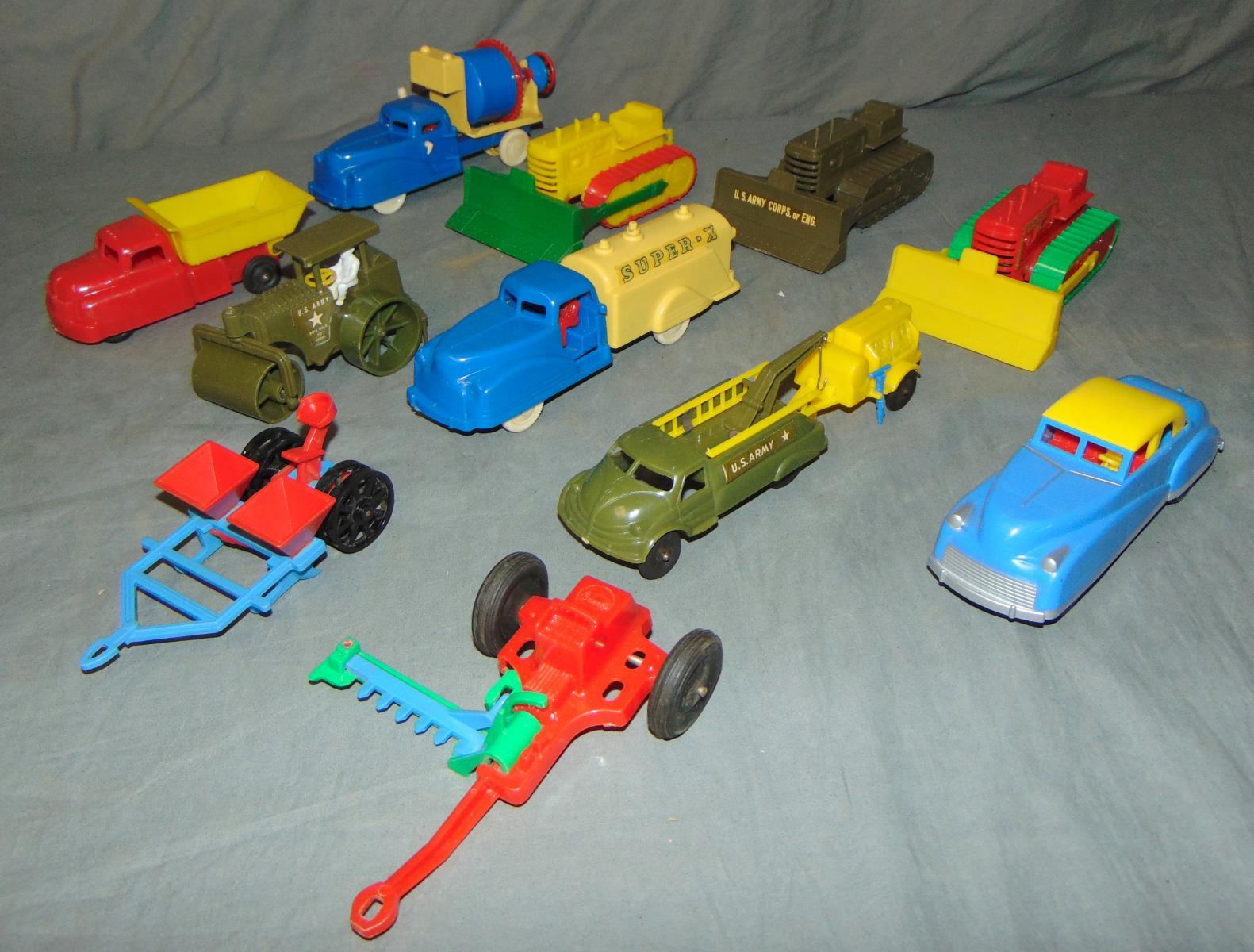 10 Vintage Hard Plastic Vehicles