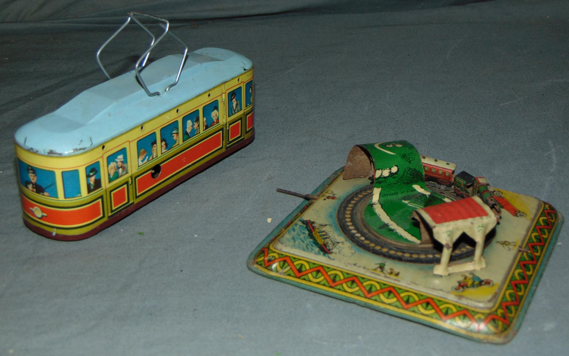 5 Tin Train Toys