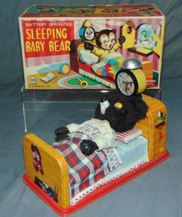 Linemar Battery Operated Sleeping Baby Bear.