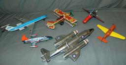 Box Lot of Assorted Toy Airplanes