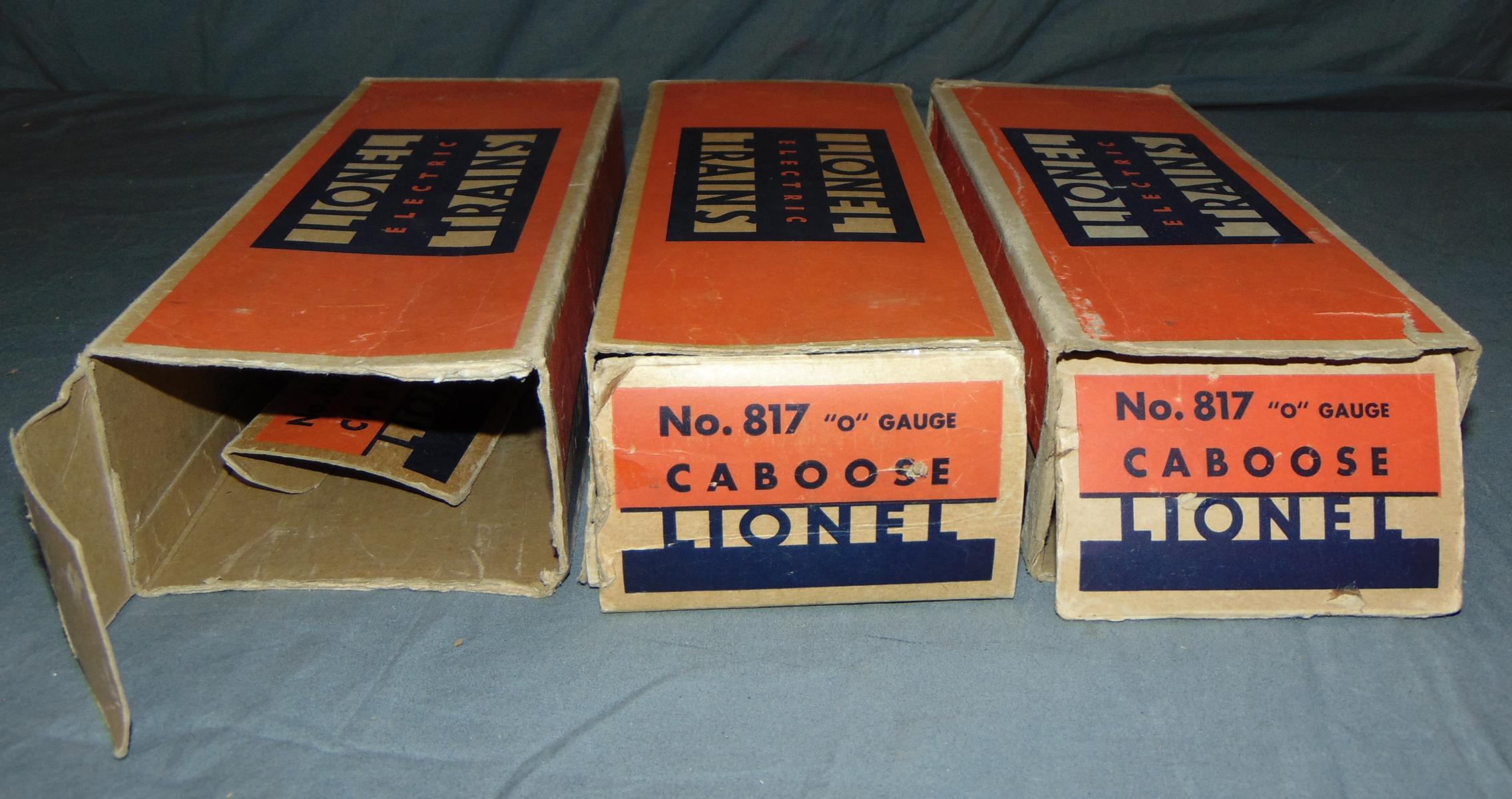 9 EMPTY Late Lionel 800 Series Car Boxes