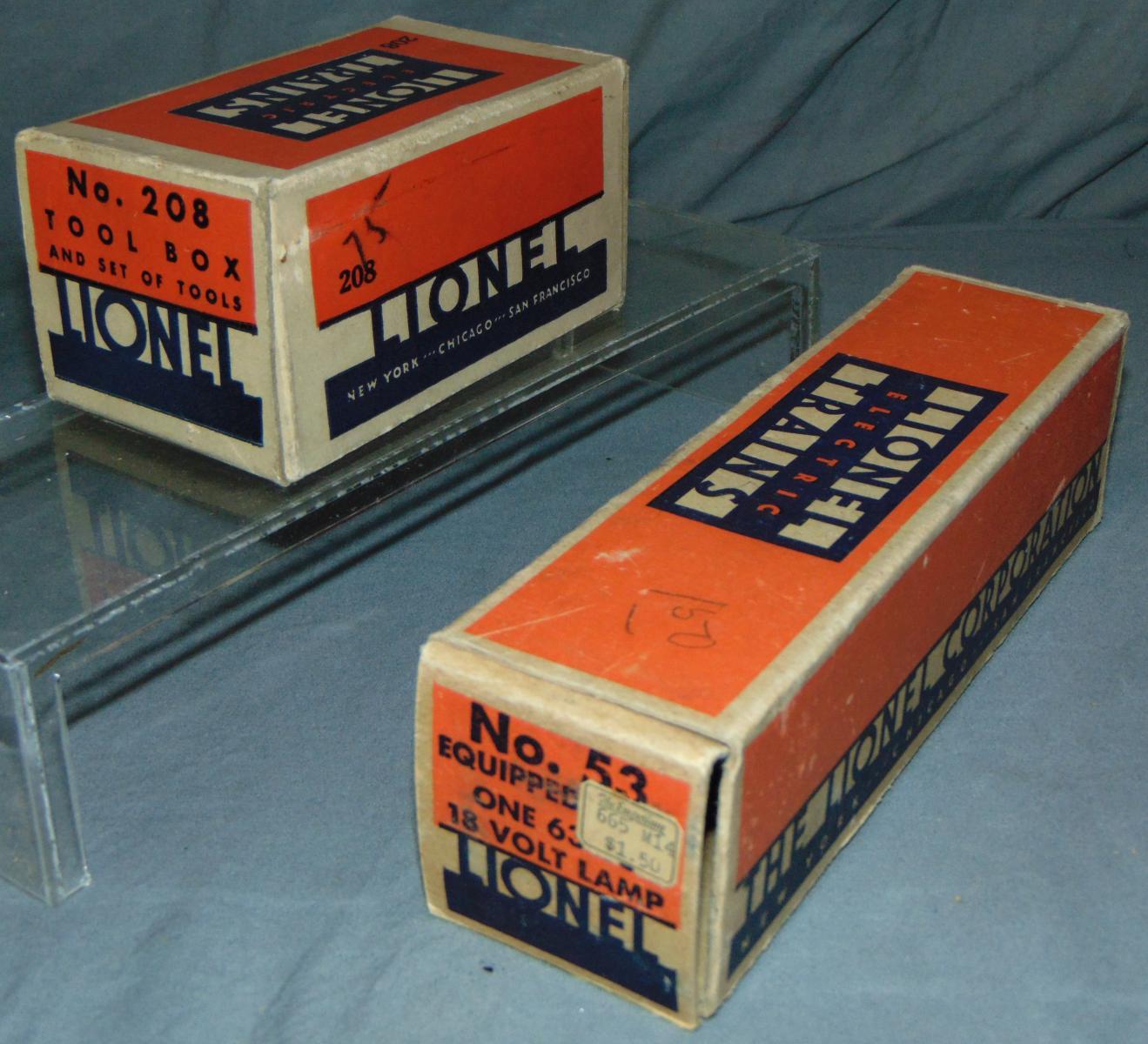 4 EMPTY Lionel Accessory Boxes