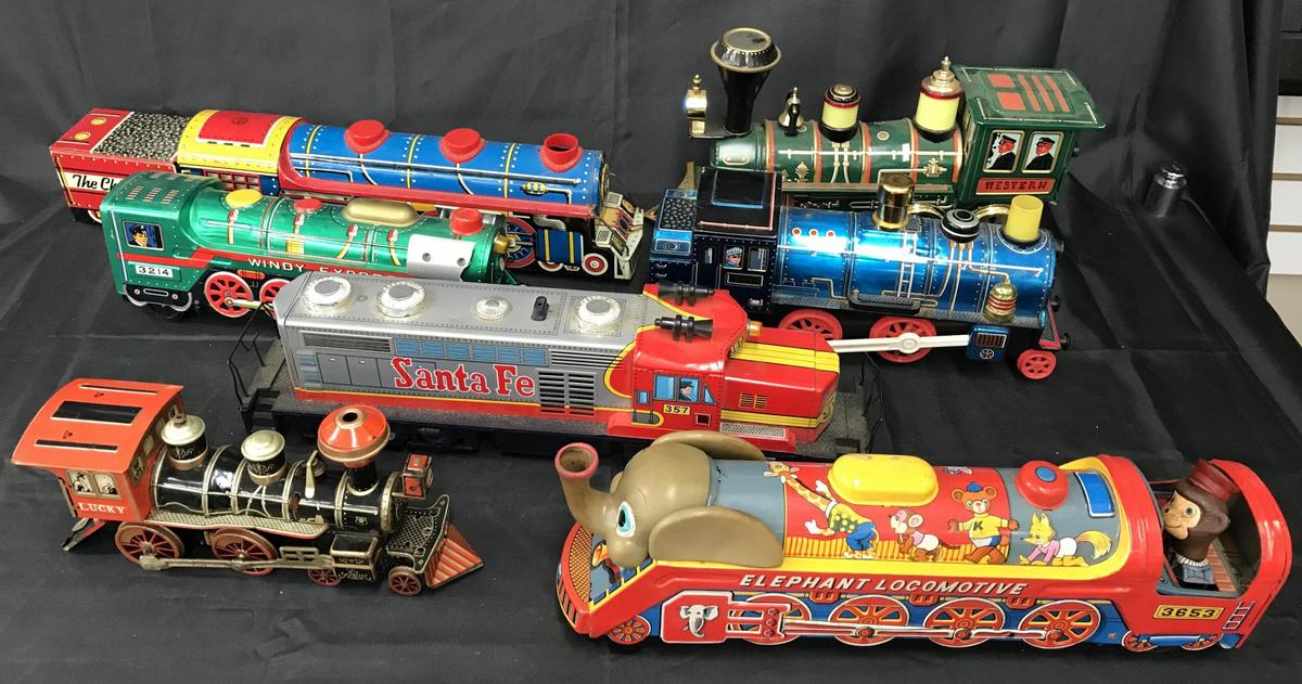 Box Lot of Battery Operated Locomotives