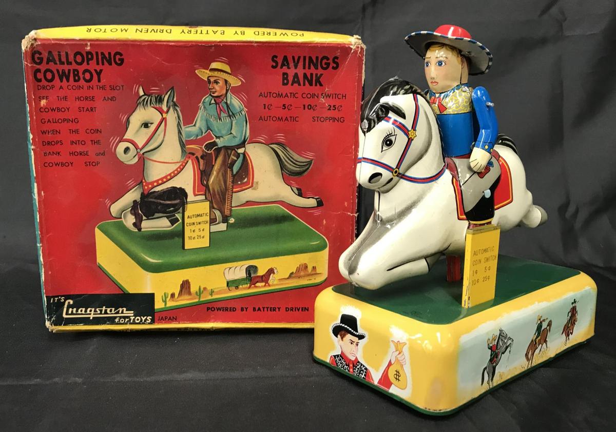 Battery Operated Galloping Savings Bank.