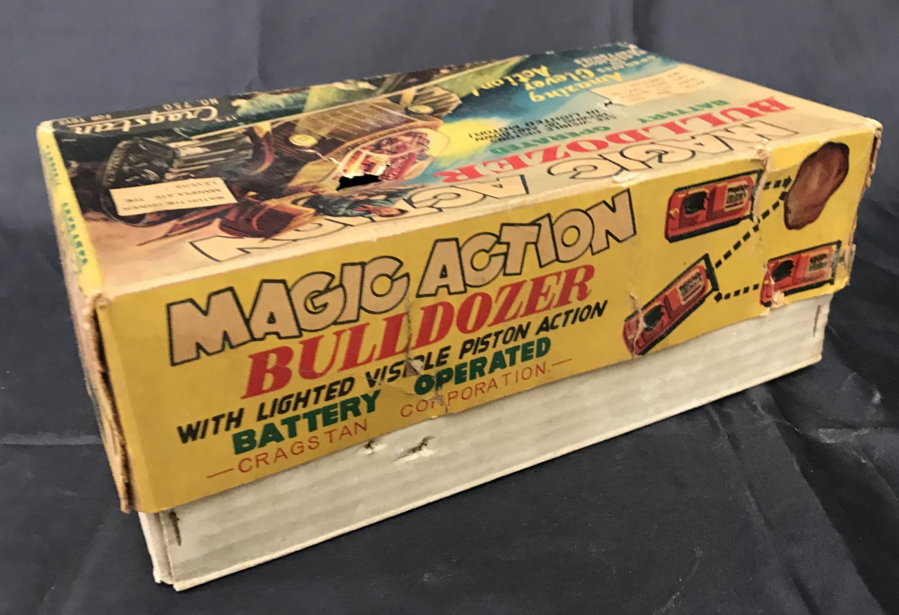 Boxed Battery Op Magic Action Bulldozer