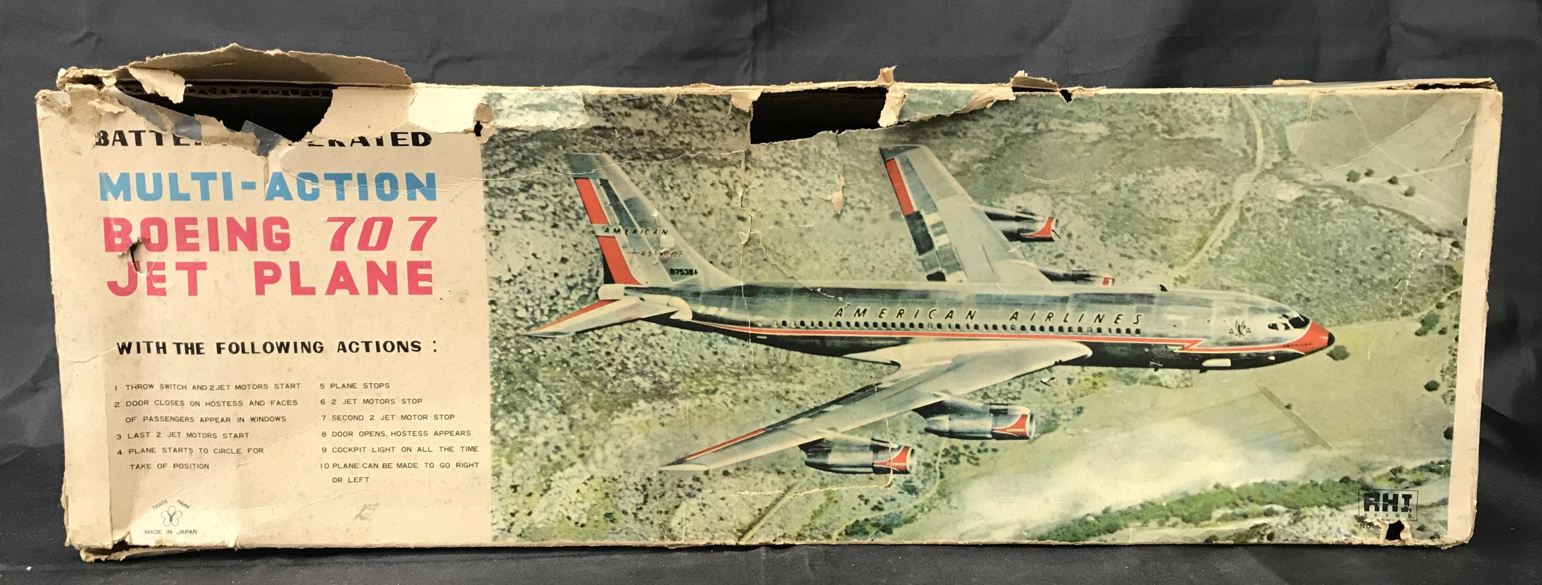 Battery Operated Boeing 707. Boxed. Ahi.