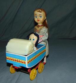 Boxed Battery Operated Baby & Carriage