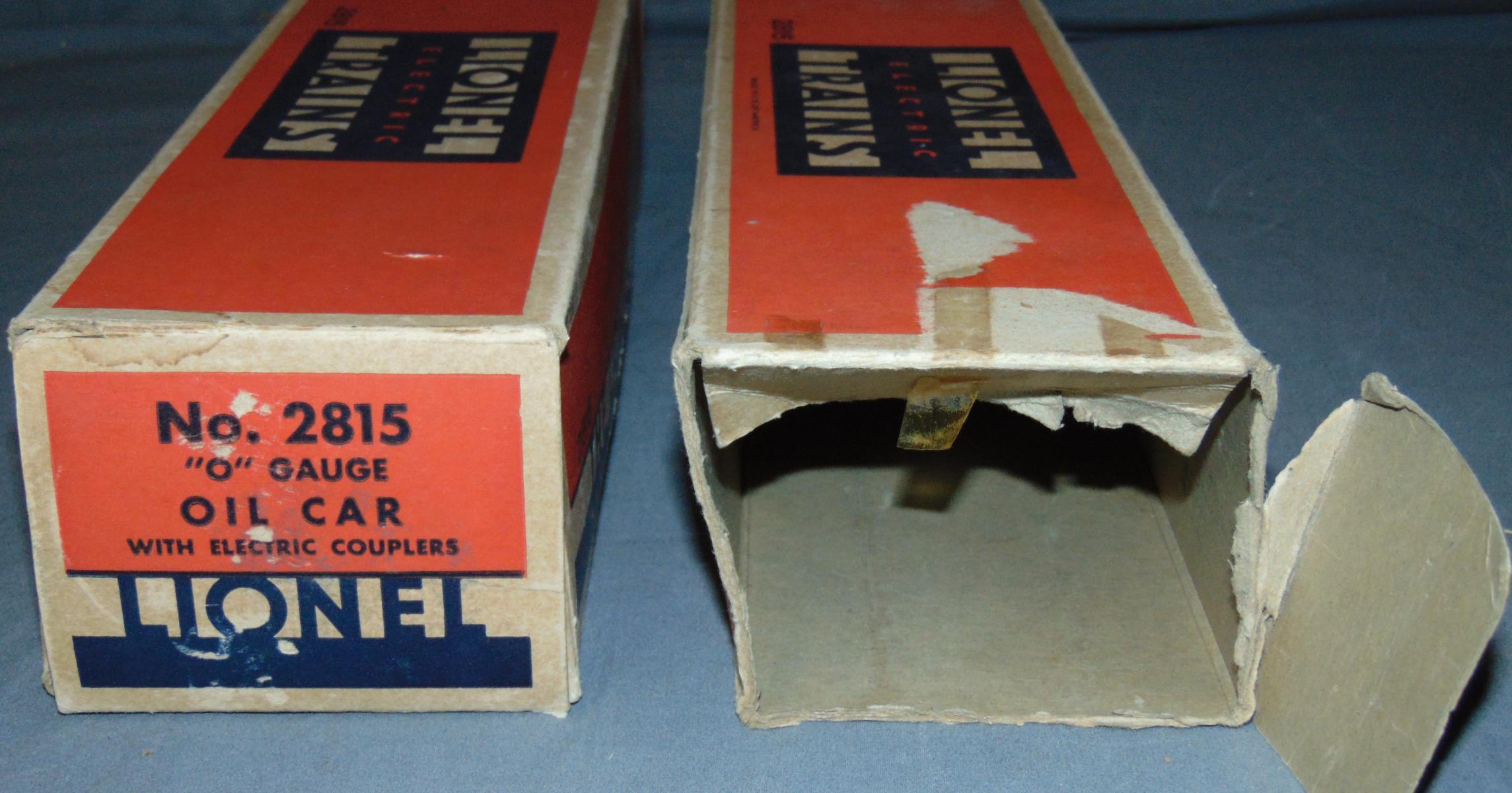 2 Clean Boxed Lionel 2815 Shell Tank Cars