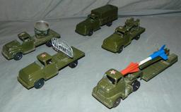 5 TootsieToy Military Trucks, Star Cabs