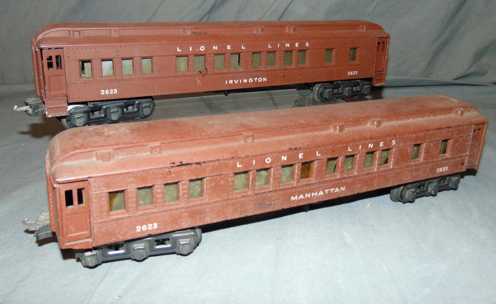 3 Prewar Lionel Madison Cars, Rare Irvington