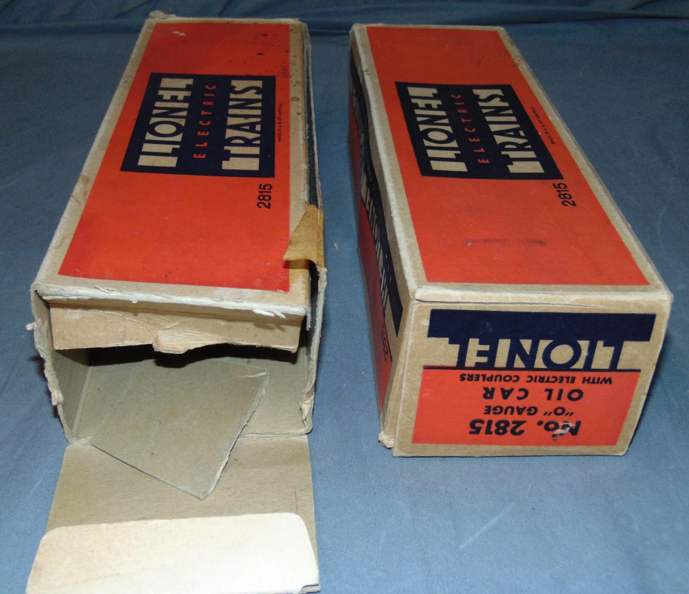 2 Clean Boxed Lionel 2815 Shell Tank Cars