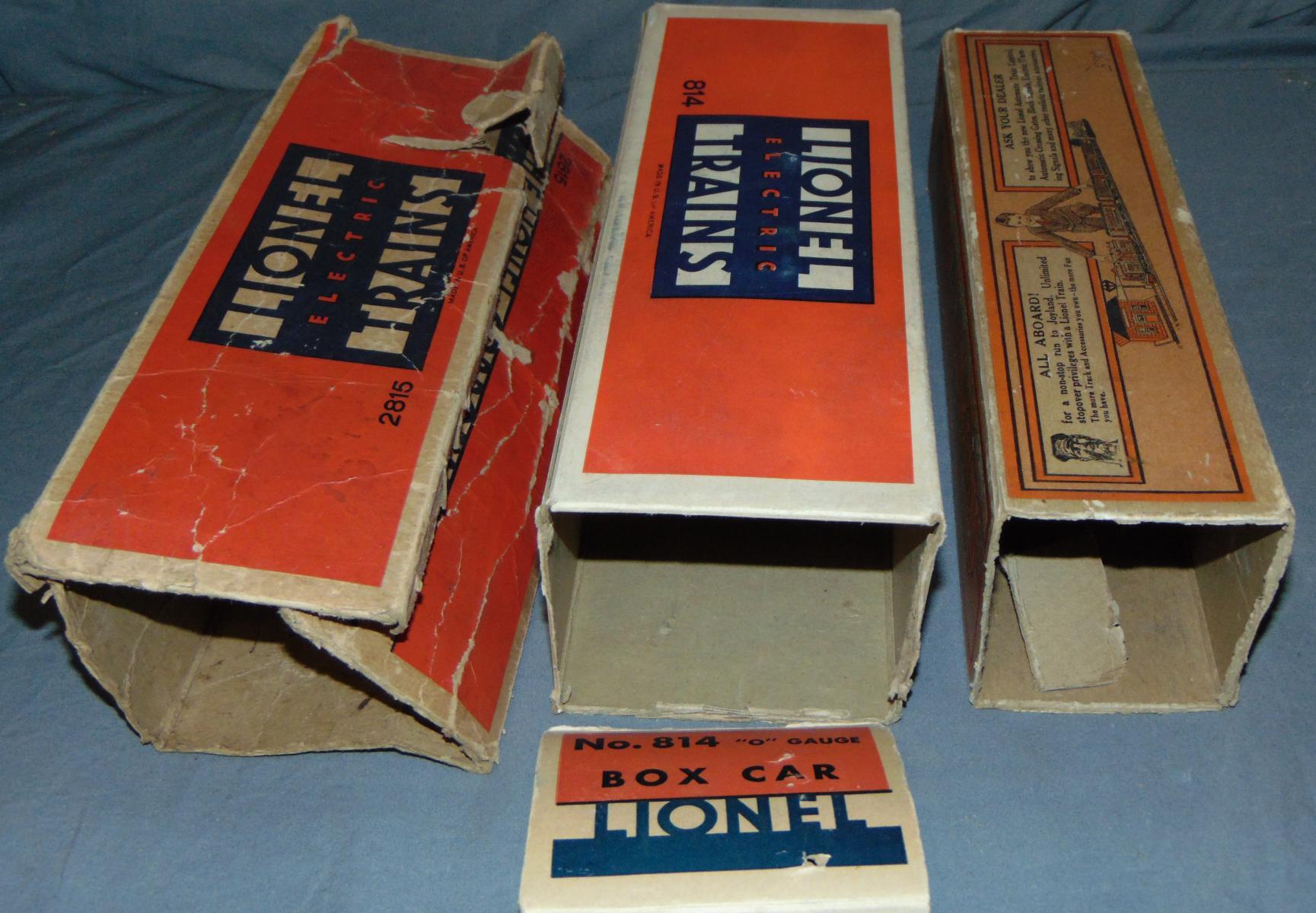 4 Nice Lionel Freight Cars, Some Boxes