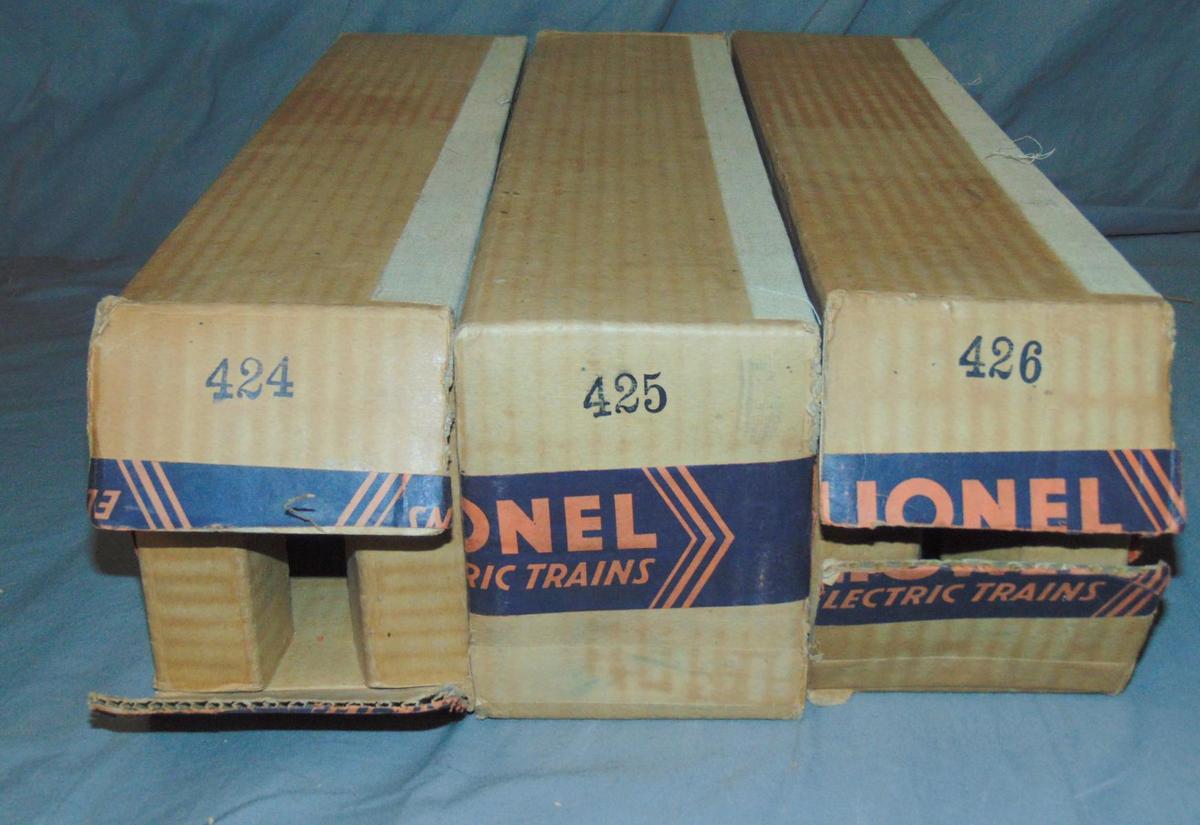 Nice EMPTY Lionel Boxes, 424, 425, 426