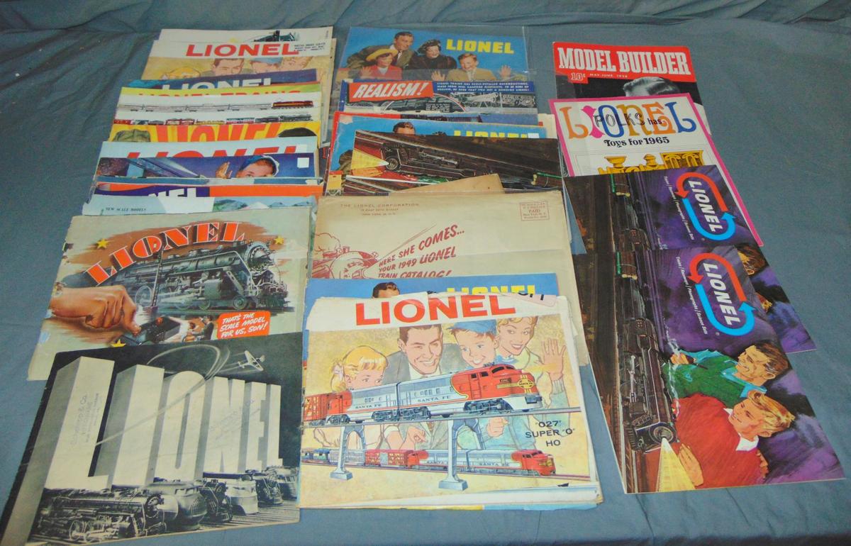 Large Lot Lionel Catalogs