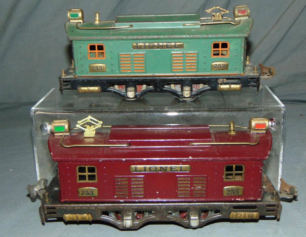 2 Lionel 253 Boxcab Electric Locos, 1 Scarce