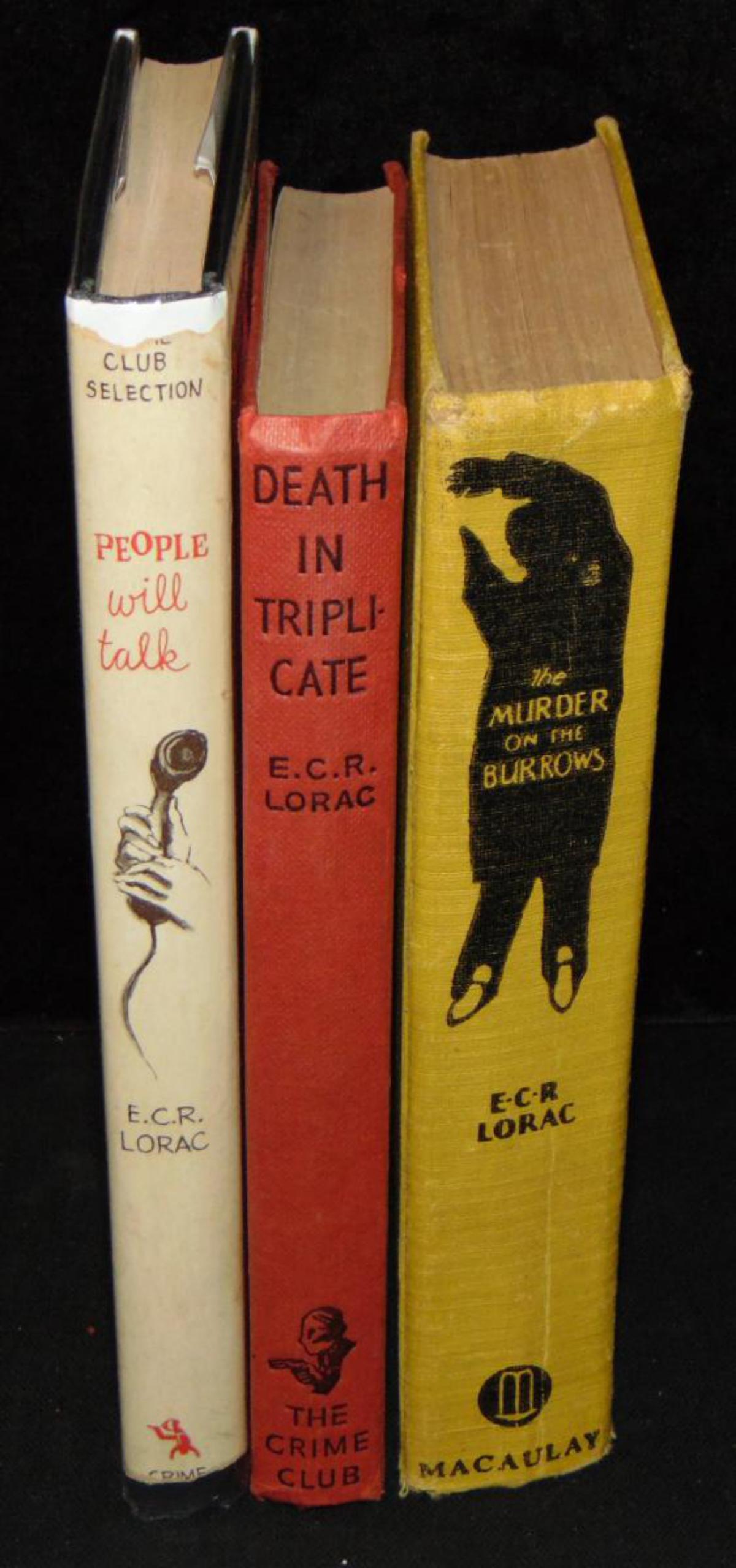 E. C. R. Lorac. Lot of (3) First Editions.