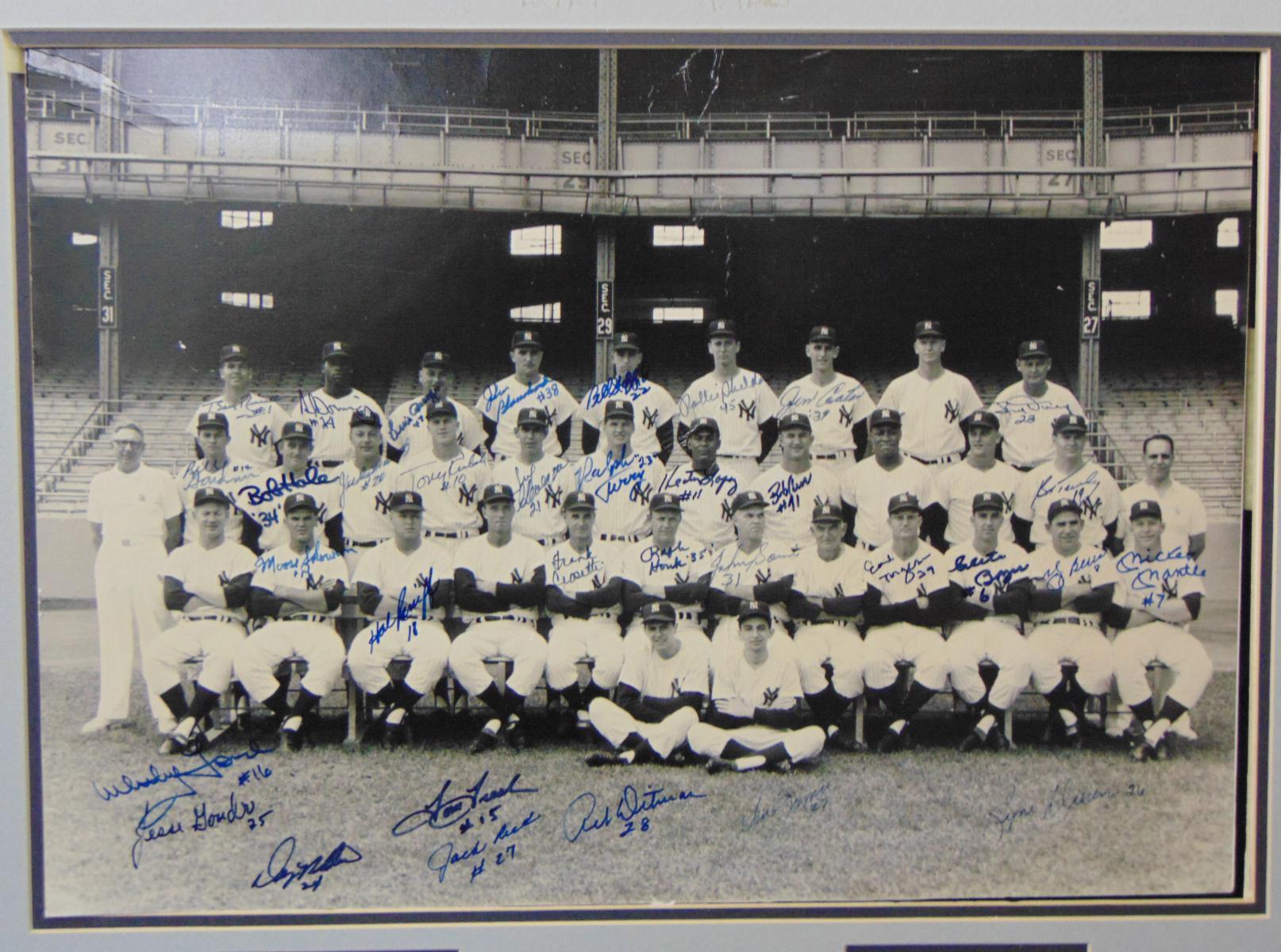 1961 World Series Champions Yankees Display.