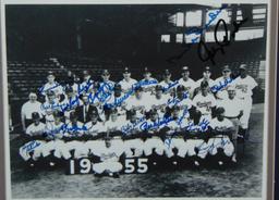 1955 Brooklyn Dodgers Photo Signed.