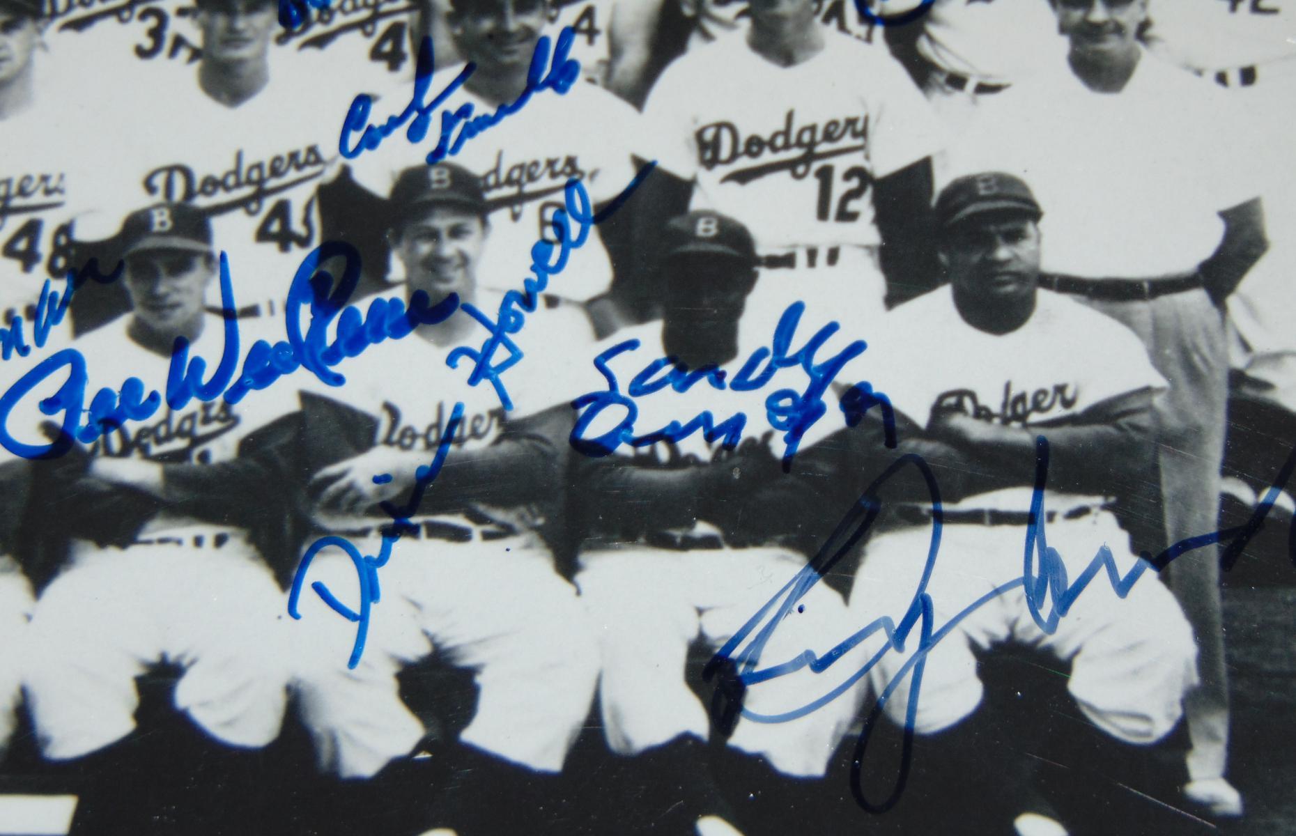 1955 Brooklyn Dodgers Photo Signed.