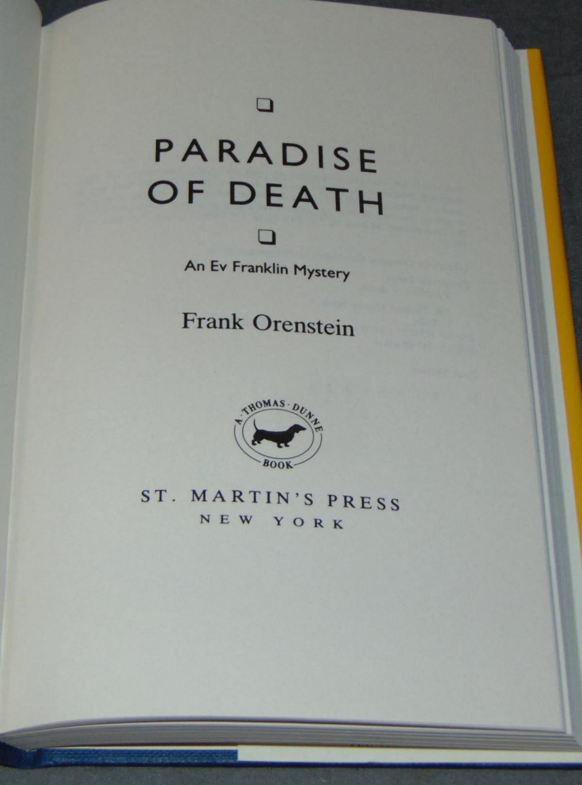 Frank Orenstein. Lot of First Editions.