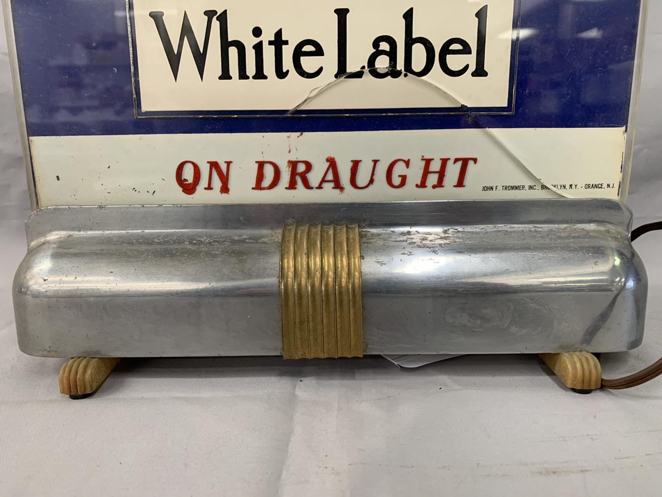 Trommer's White Label Beer Light Up Sign