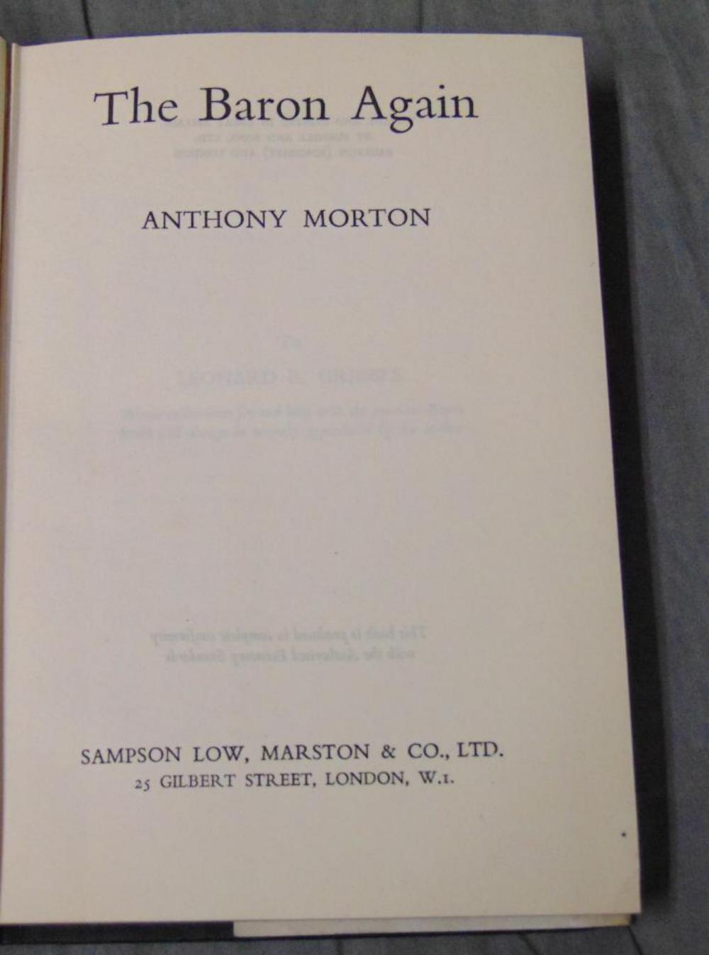 Anthony Morton (John Creasey) Lot of Two.