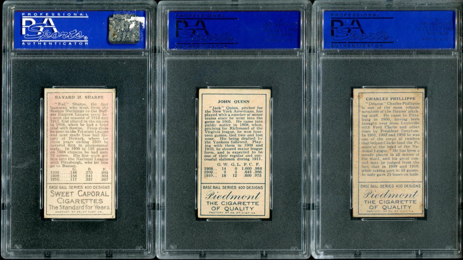 T-205 Lot of Three PSA Graded 5 Cards.