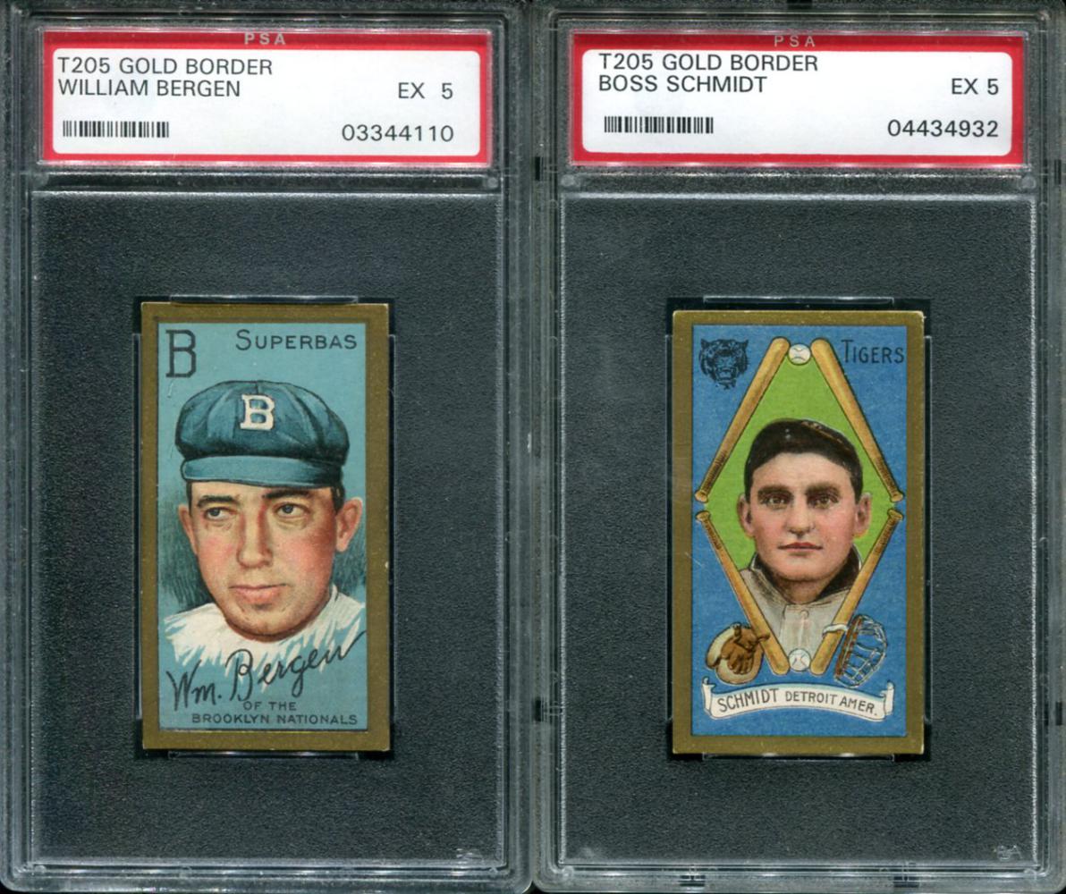 T-205 Lot of Two PSA Graded 5 Cards.