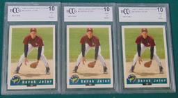 (5) Derek Jeter BCCG 10 Cards + Refractor