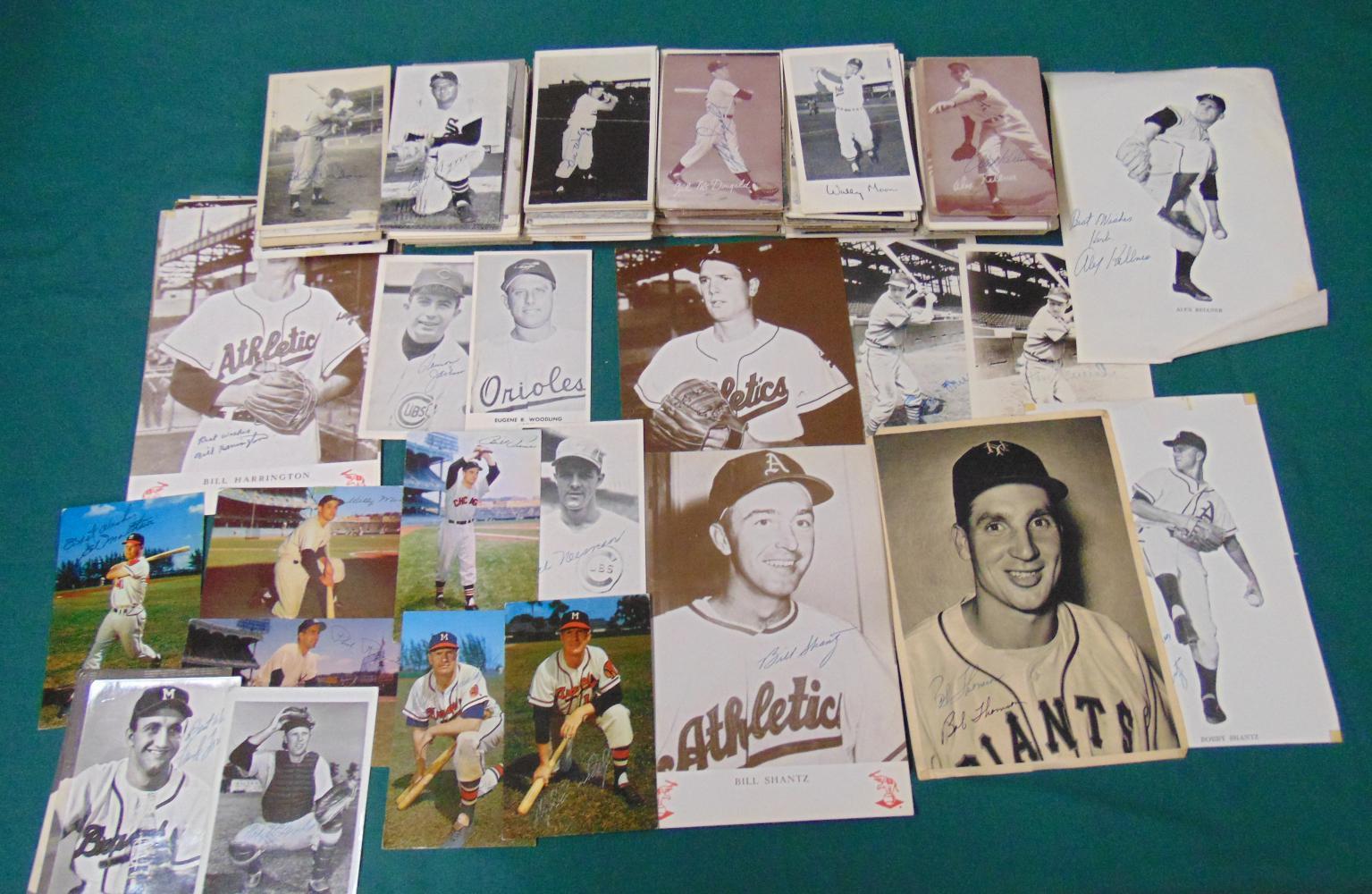 Estate Lot of Signed Baseball Exhibit Cards.