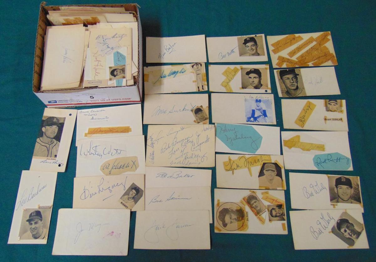 Estate Lot of Approx. (400)  1950's Autographs.