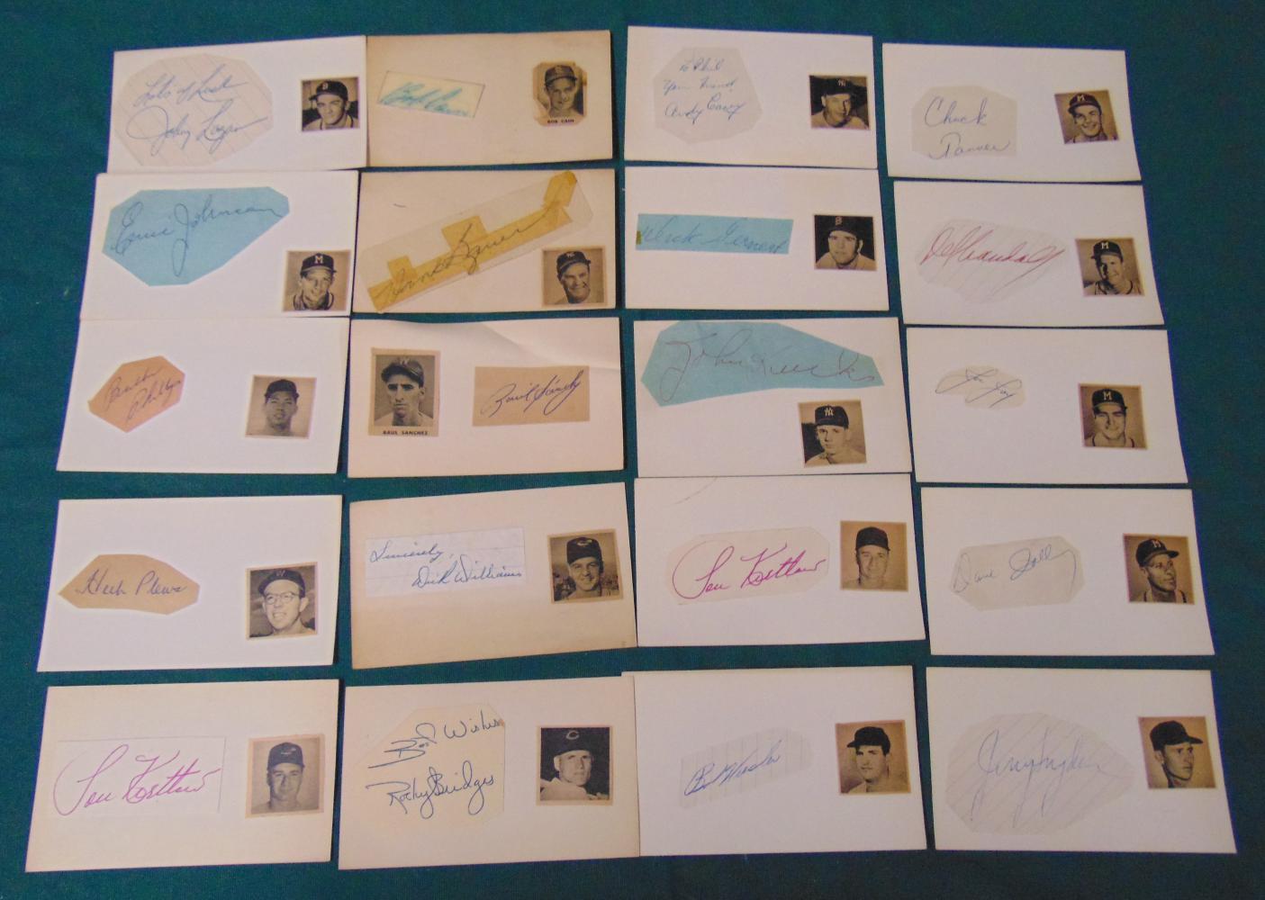 Estate Lot of Approx. (400)  1950's Autographs.