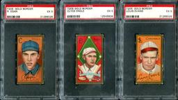 T-205 Lot of Three PSA Graded 5 Cards.