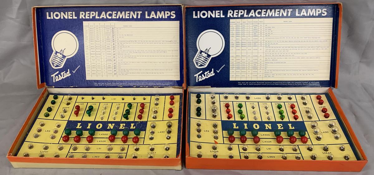 2 Variations Lionel 123 Bulb Assortments