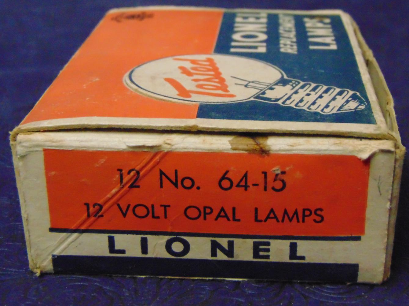 Scarce Lionel Dealer Box 64-15 Bulbs