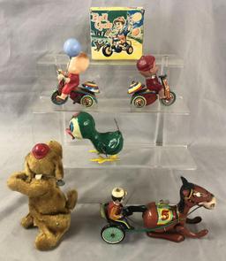 5 Japanese Wind-up Toys