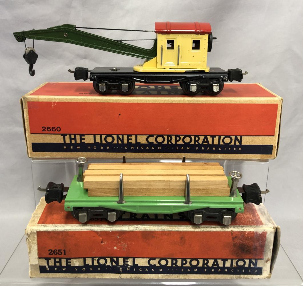 Nice Boxed 1938 Lionel 2660 & 2651 Freights