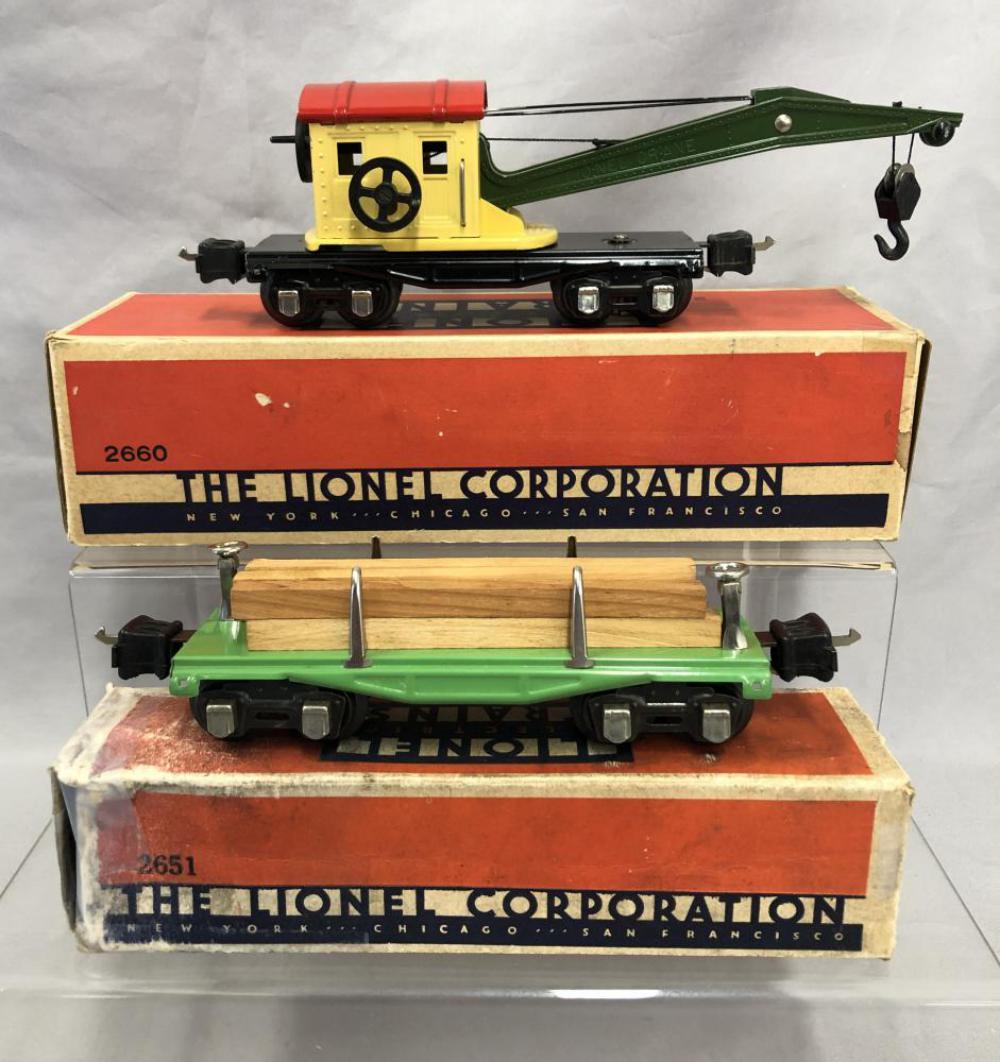 Nice Boxed 1938 Lionel 2660 & 2651 Freights