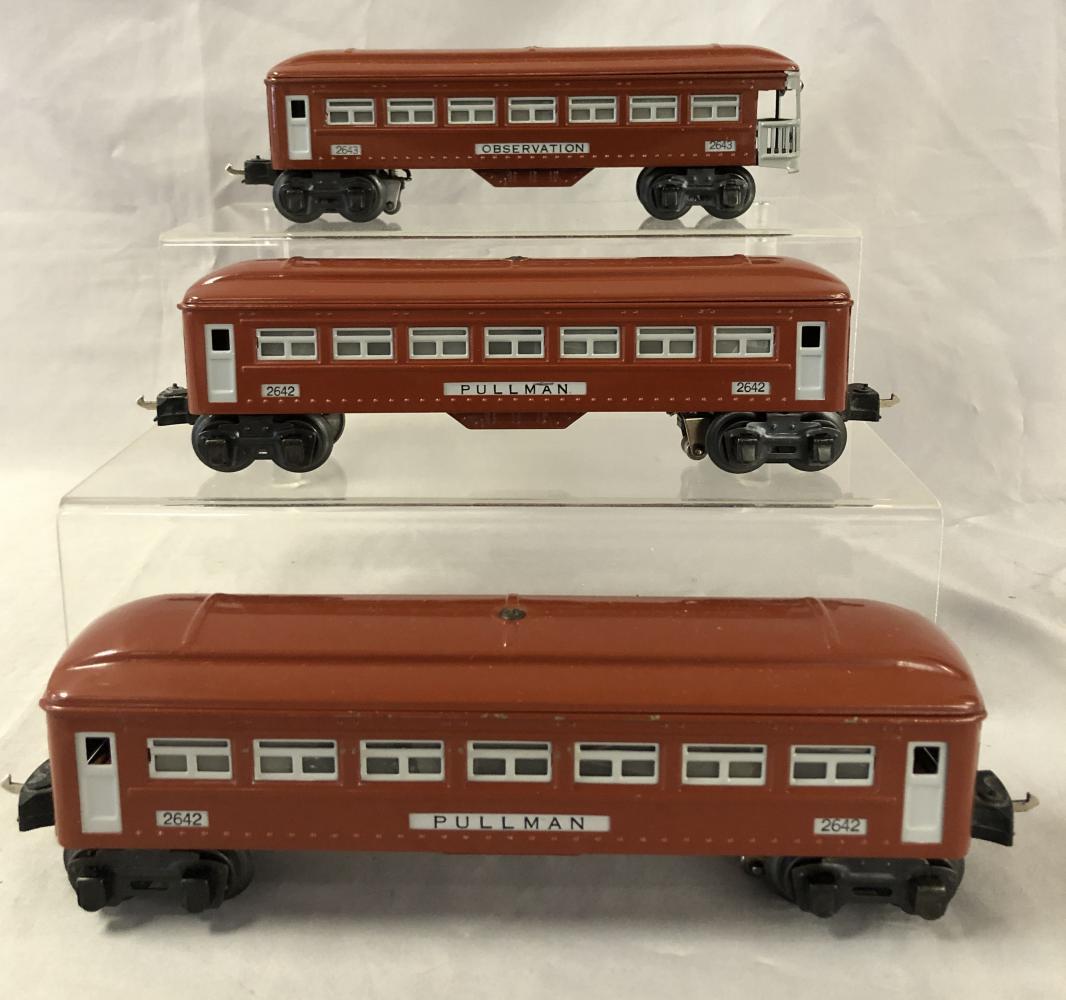 3 LN Boxed Lionel 2640 Passenger Cars