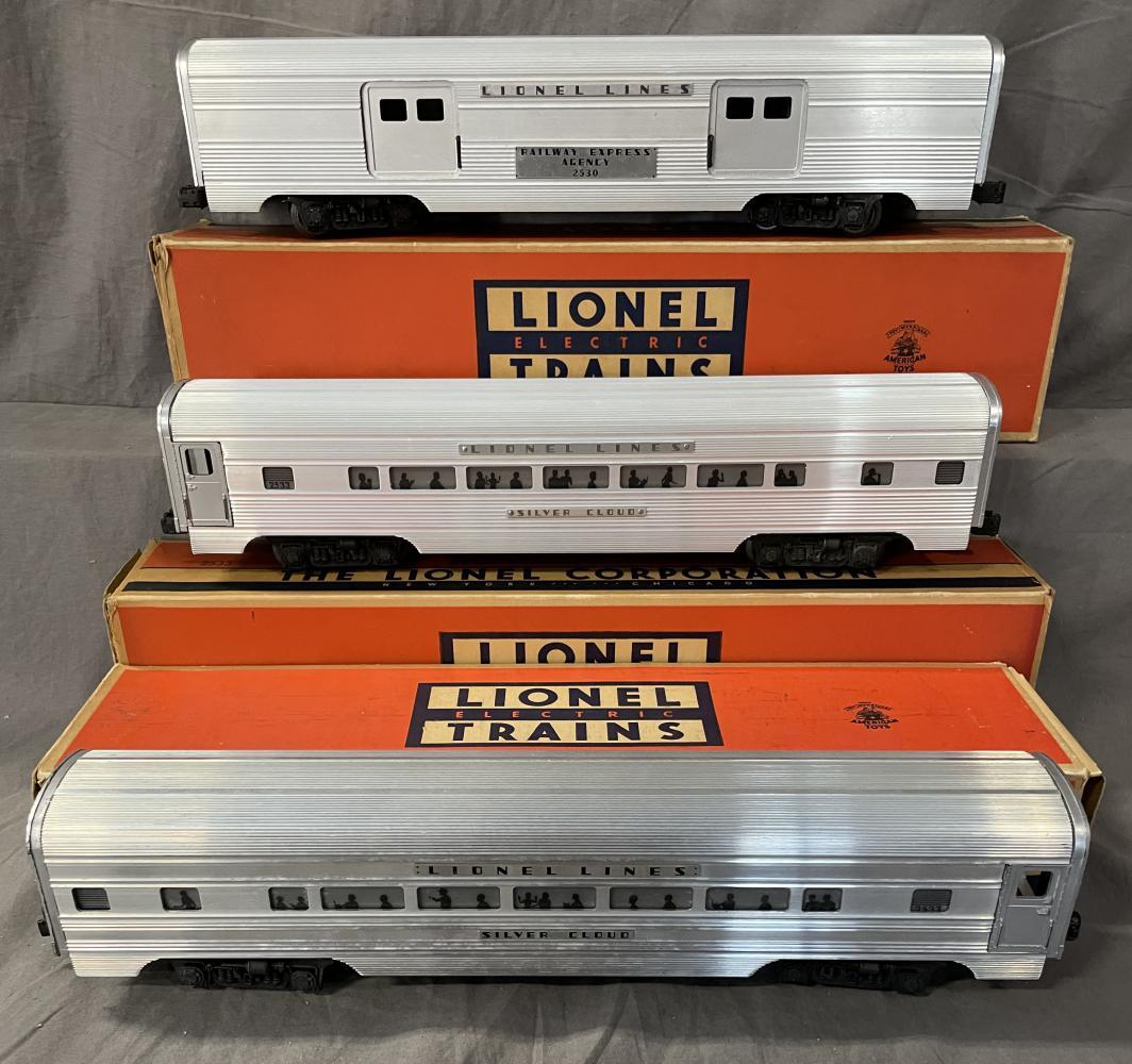 3 Boxed Lionel Passenger Cars