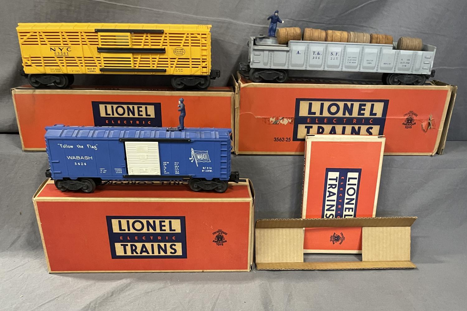 3 Boxed Lionel Freight Cars